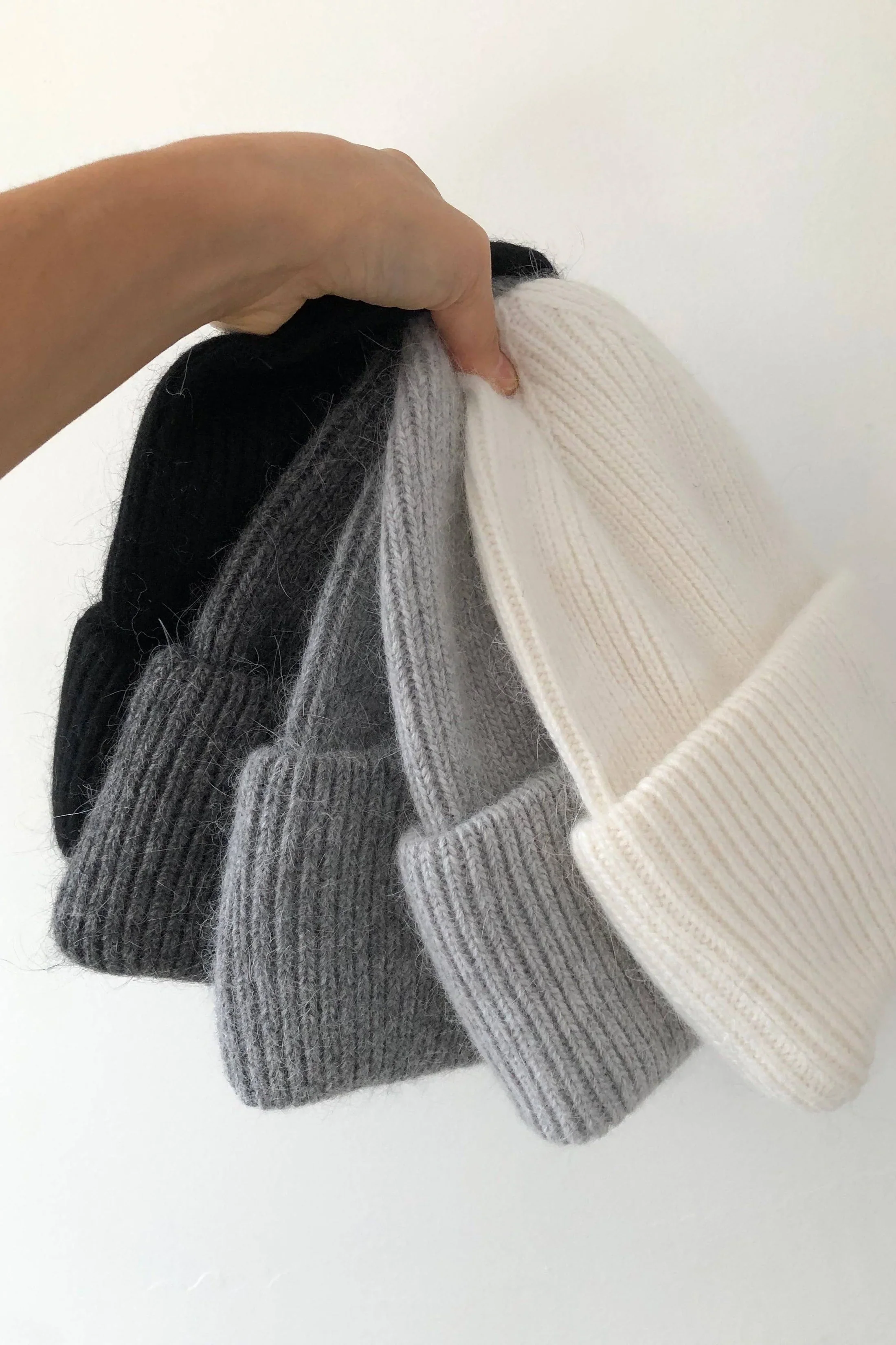 Royal Angora Beanie – Light Grey - Image 3
