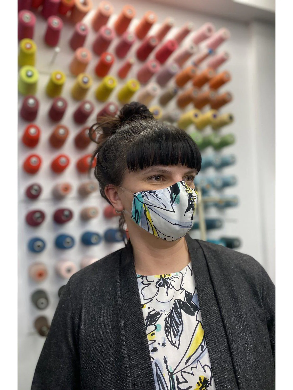 Face Mask – Flower Grafitti - Image 3