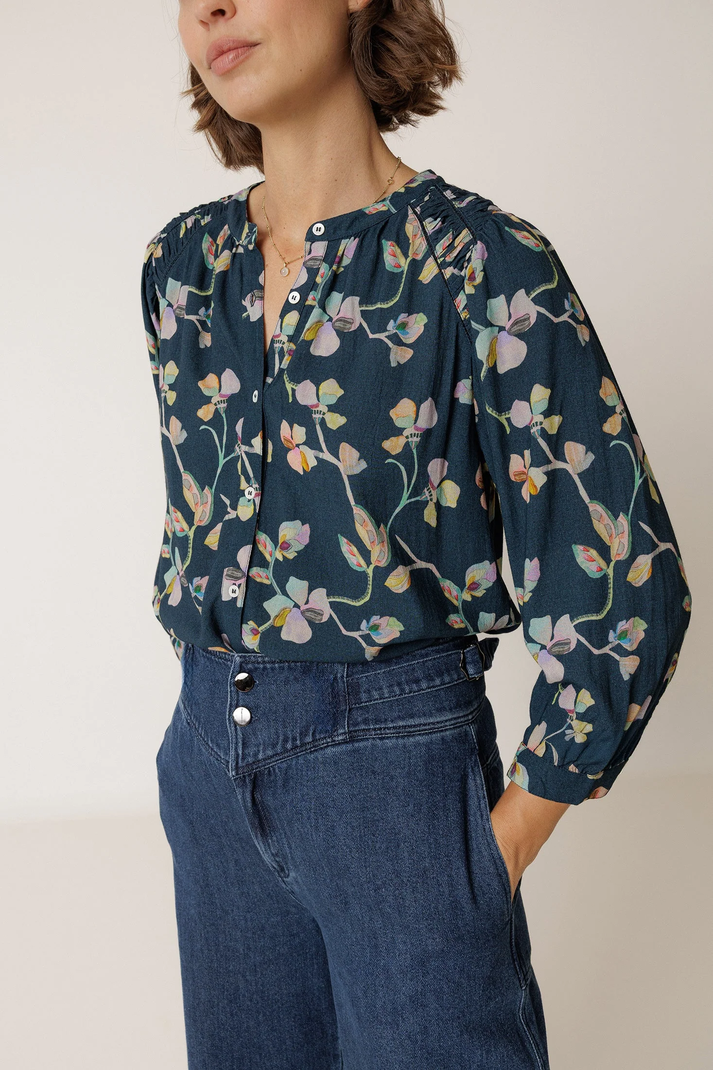 Ruched-Detail Blouse - Image 3