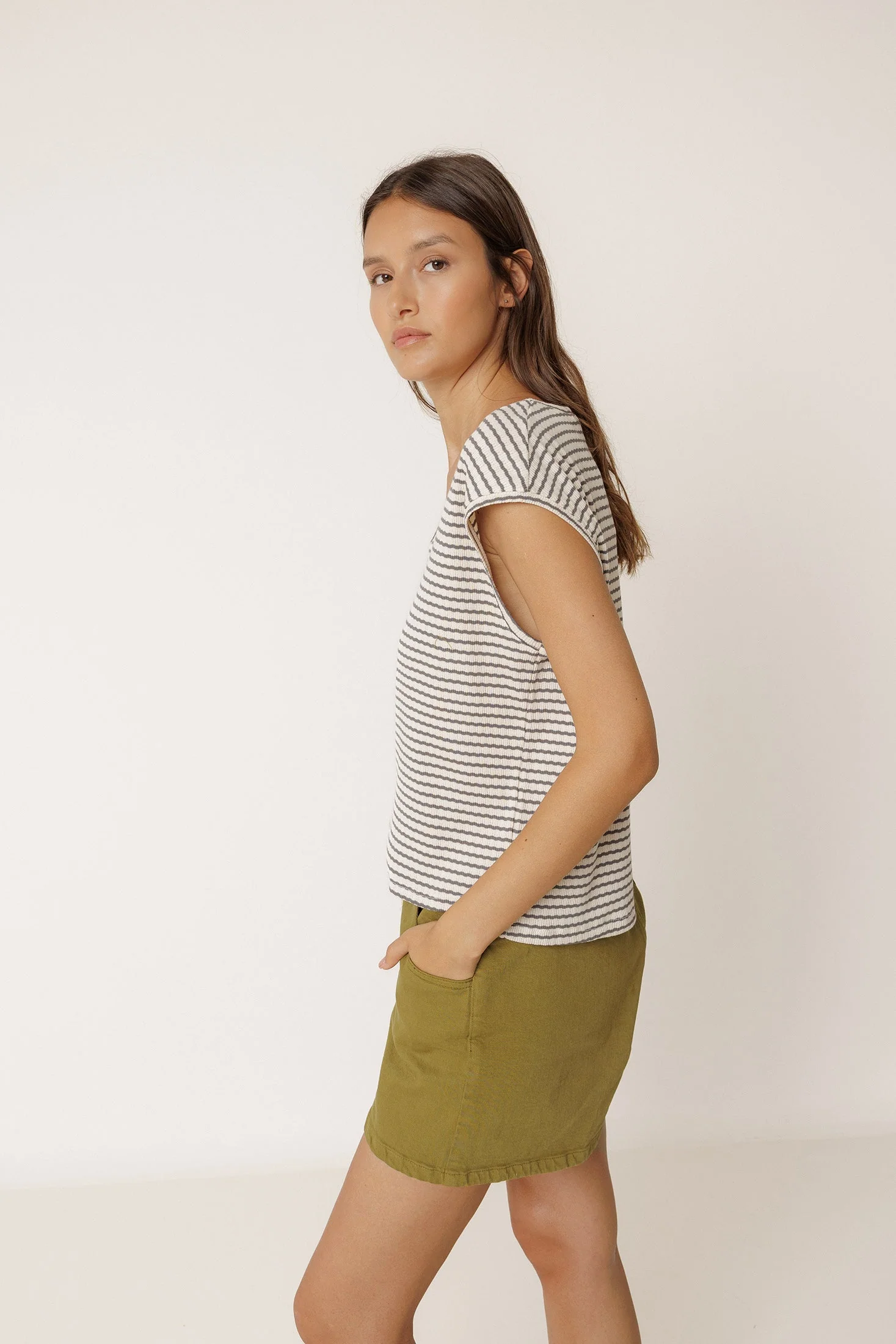 Boxy Striped Tee - Image 3