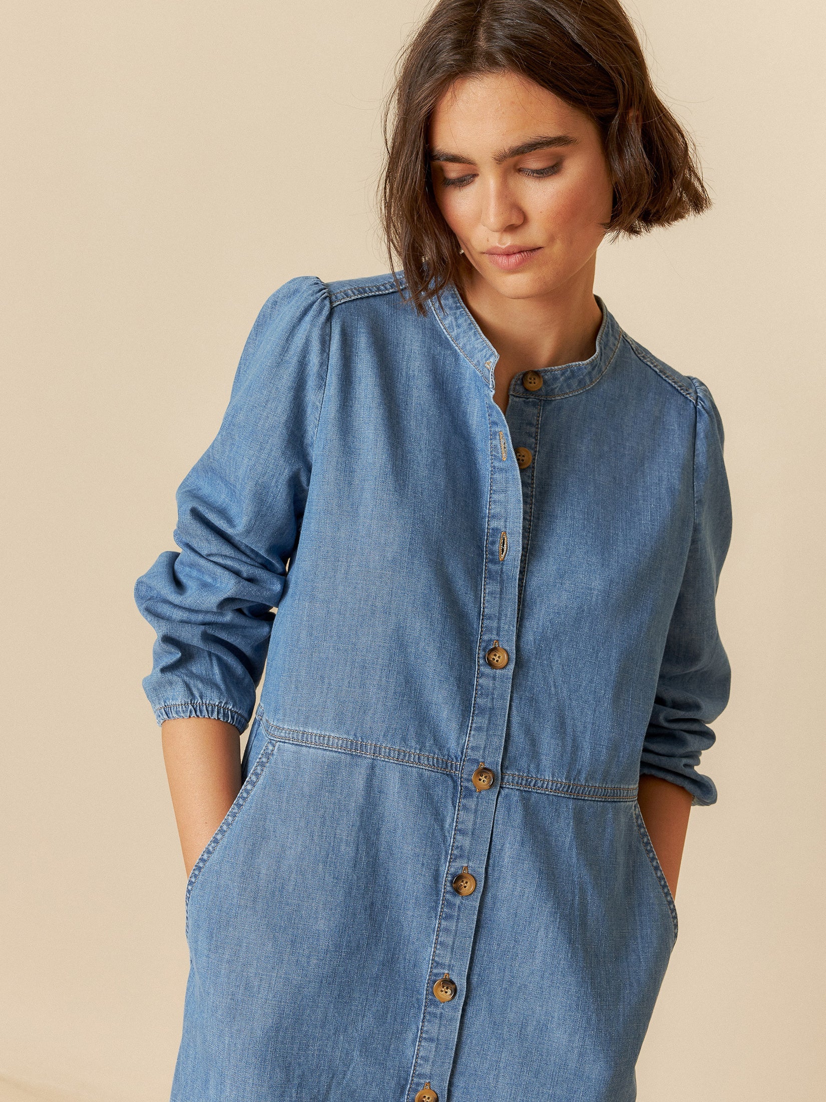 Retro Denim Dress - Image 3