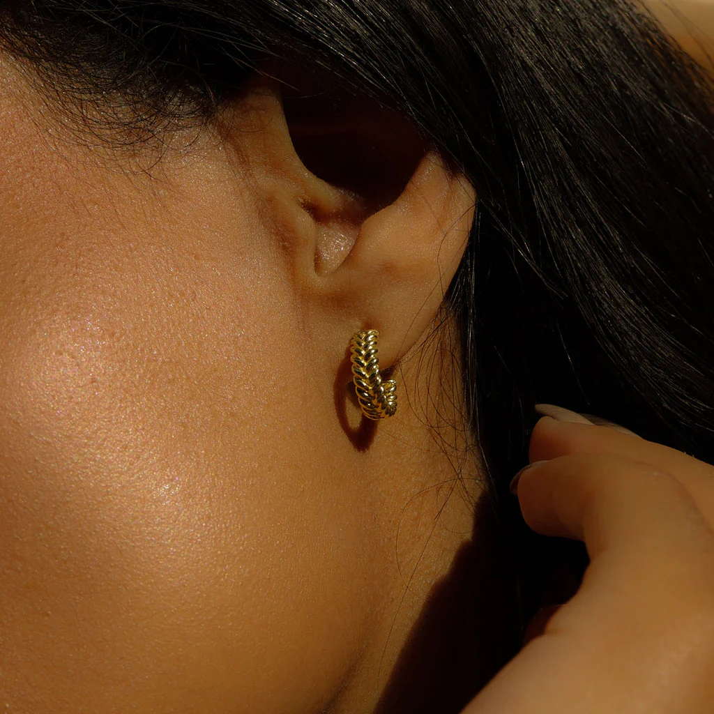Braided Hoops – Gold - Image 2