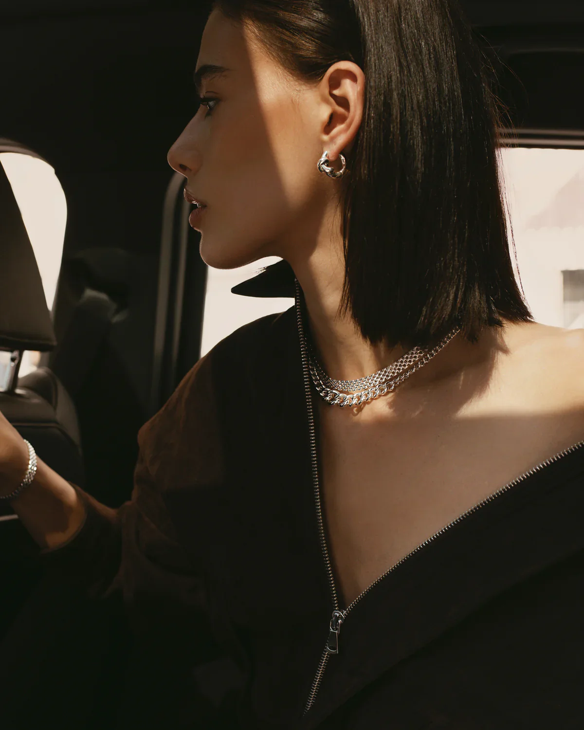Knot Hoops – Silver - Image 5