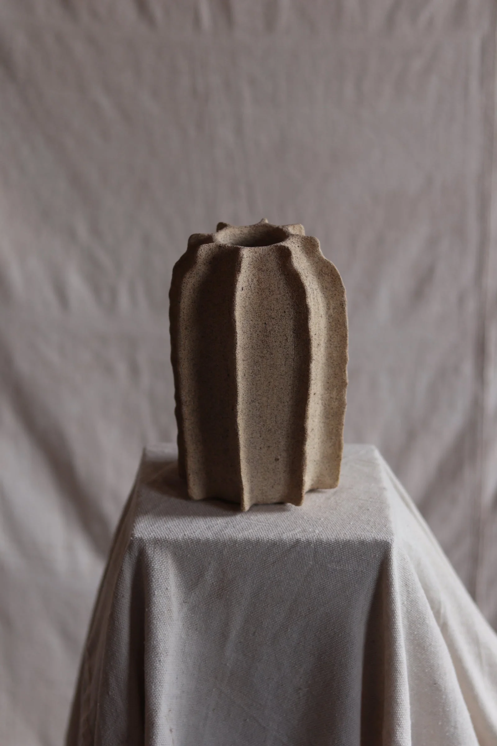 7.5" Gathered Earth Vessel - Image 2