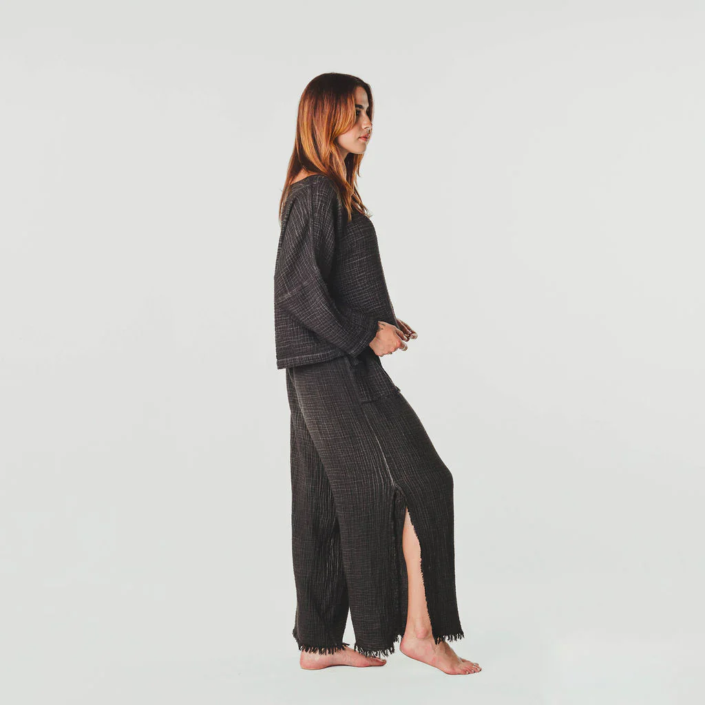 Crinkle Long Sleeve Boat Top - Image 3