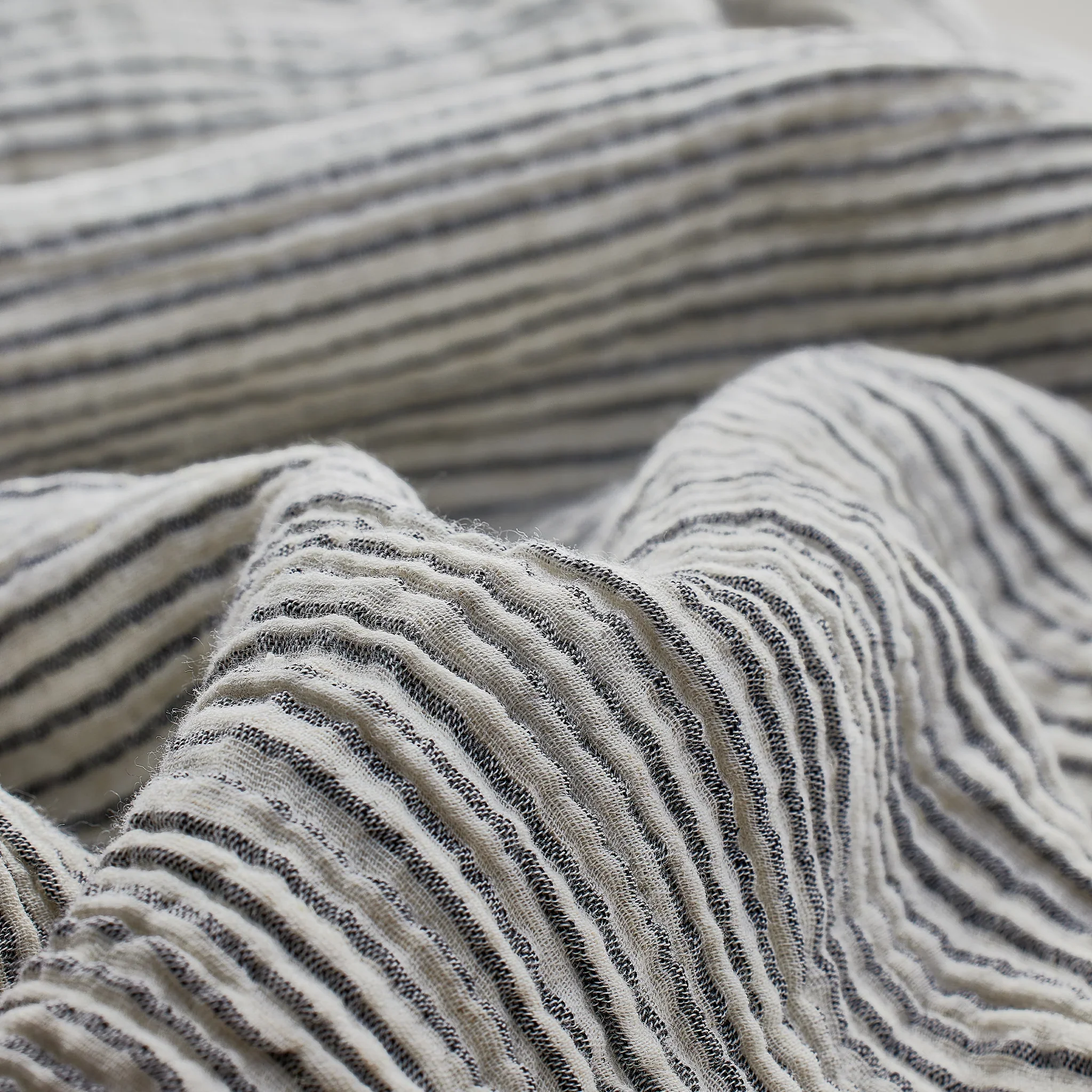 Striped Crinkle Cotton Blouse - Image 5