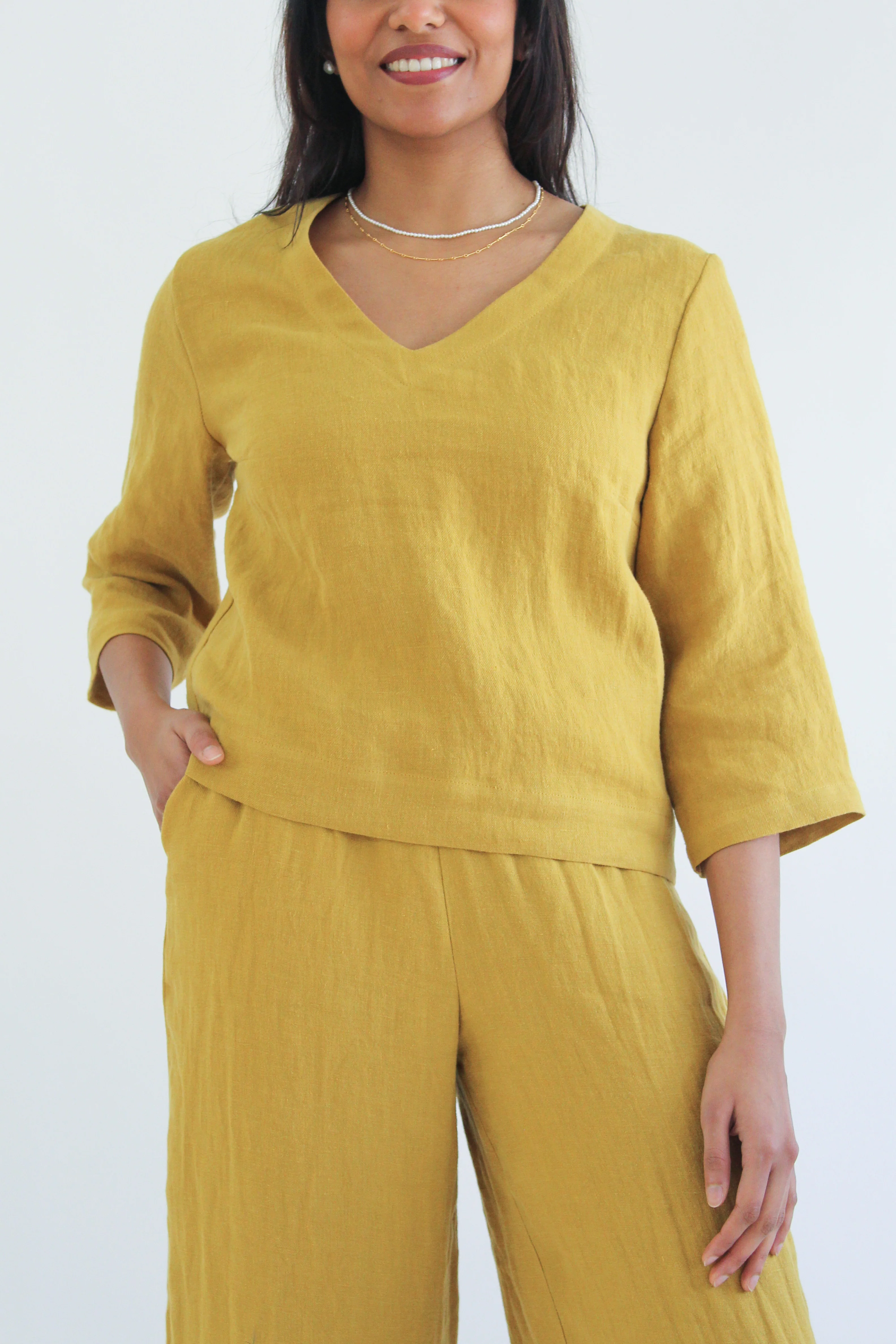 Helen V-Neck Blouse - Image 4