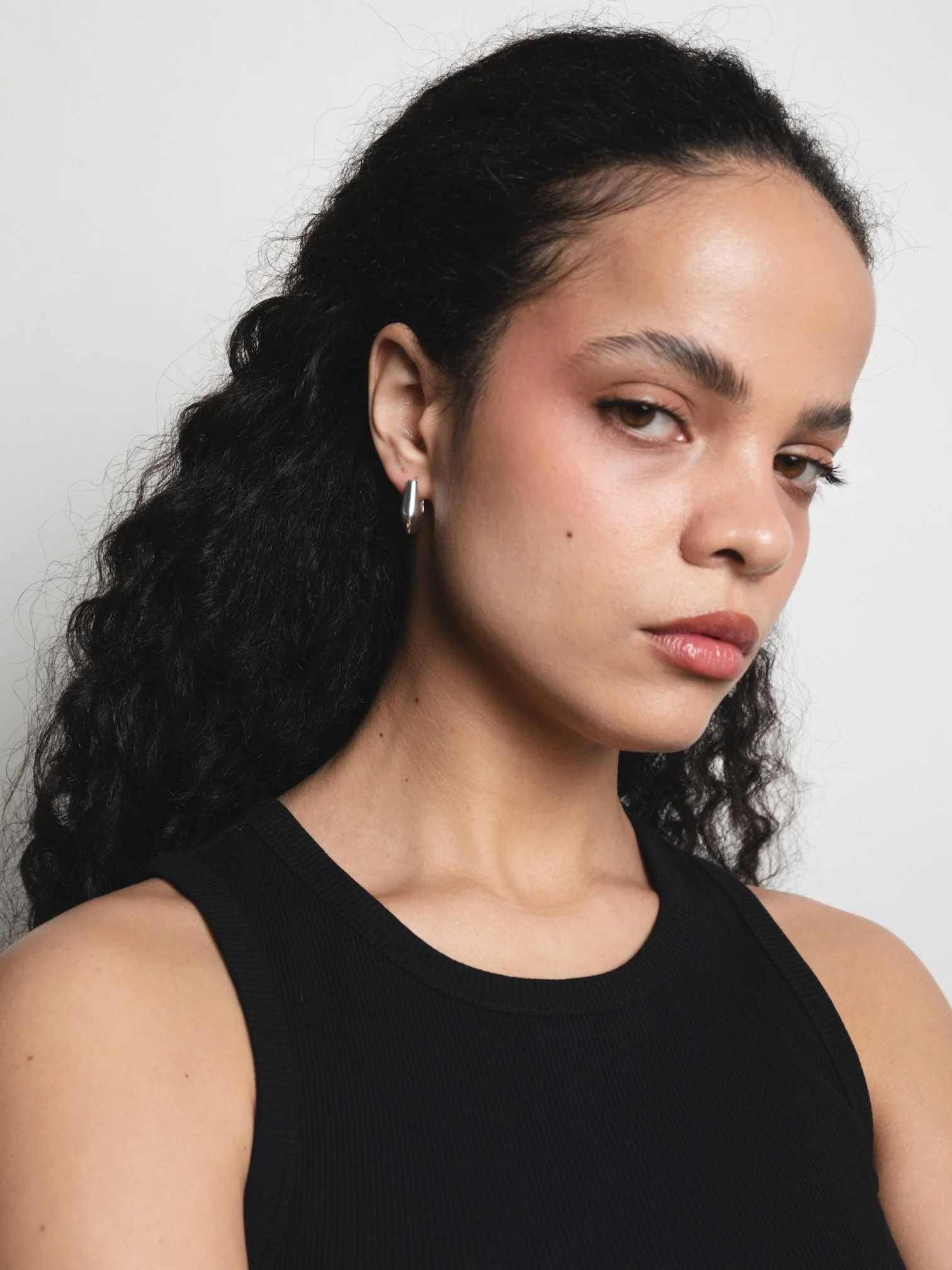 Baguette Hoops – Silver - Image 2